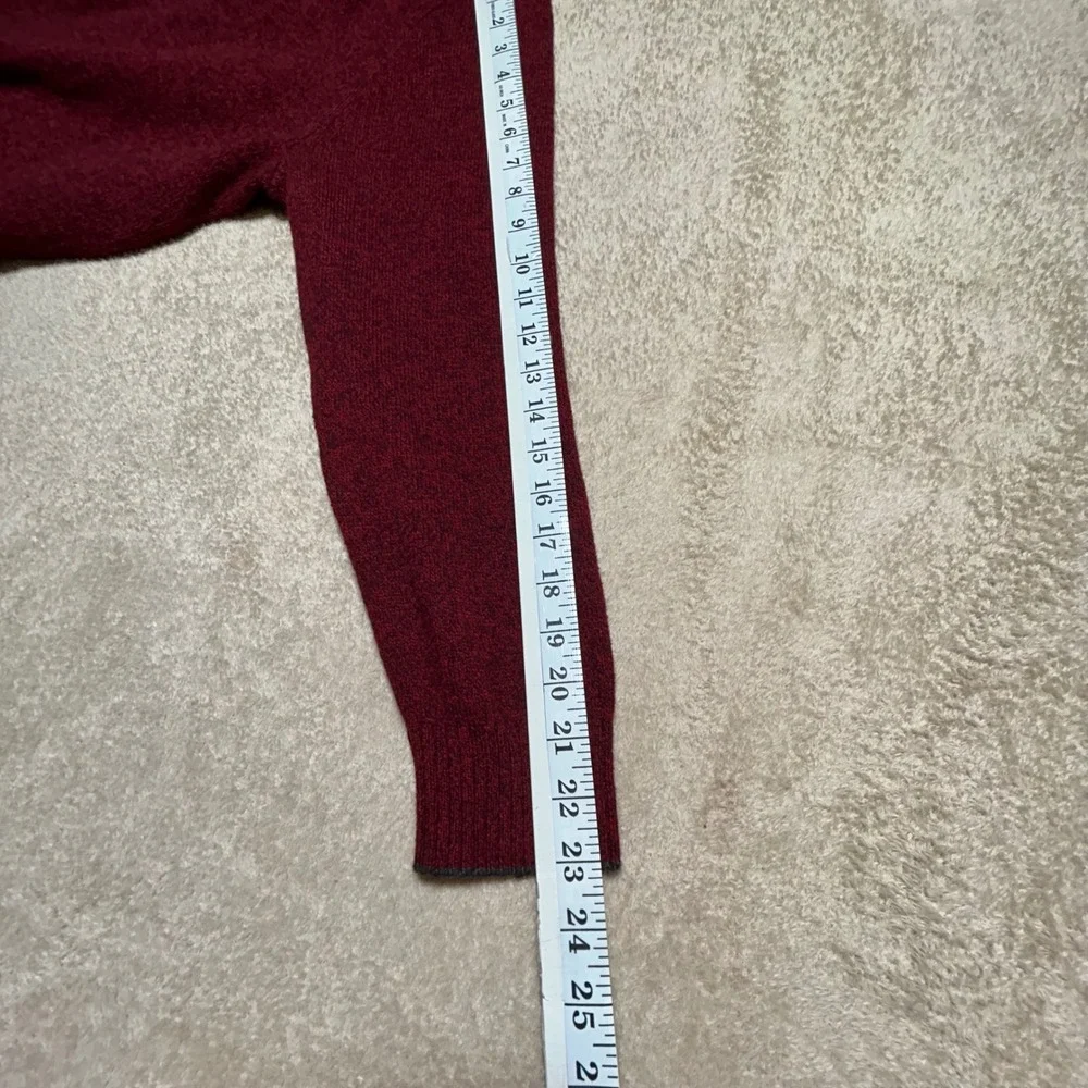 American Eagle Mens XXL Burgundy Marl Cotton Wool Blend Crewneck Sweater